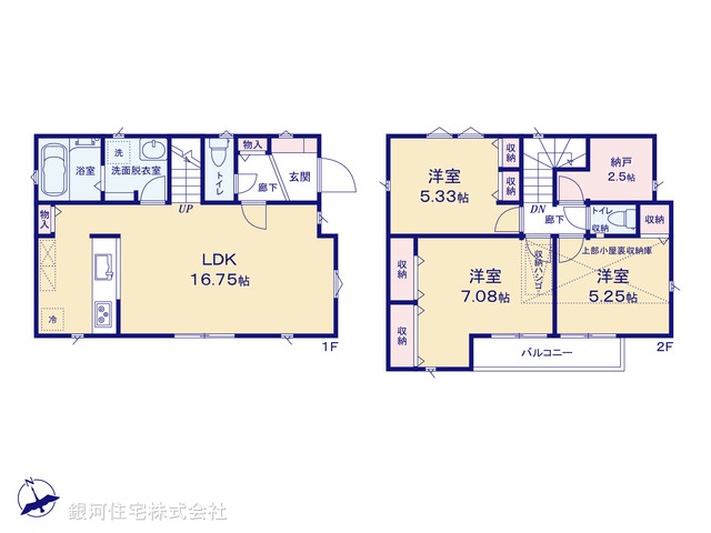 G00363301 東京都調布市深大寺北町５丁目 新築一戸建て 5980万円【間取図】