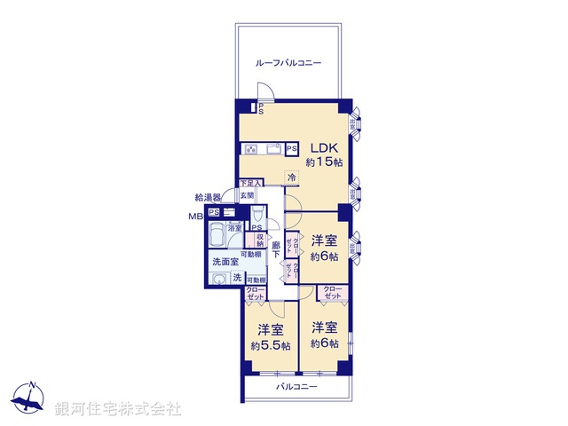 G00363329 東京都清瀬市中里５丁目 中古マンション 2580万円【間取図】