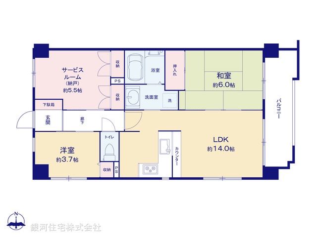G00363430 埼玉県川口市東川口６丁目 中古マンション 2250万円【間取図】