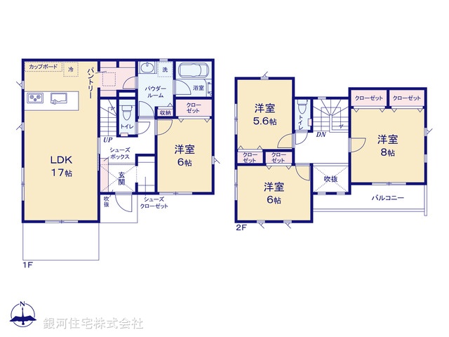 G00363519 東京都町田市成瀬台４丁目 新築一戸建て 6080万円【間取図】
