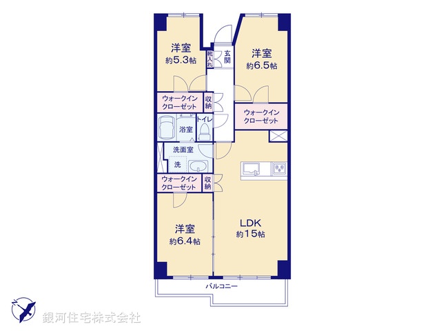 G00363626 神奈川県横浜市南区六ツ川３丁目 中古マンション 2199万円【間取図】