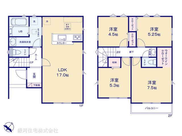 G00363663 千葉県佐倉市西志津７丁目 新築一戸建て 2799万円【間取図】