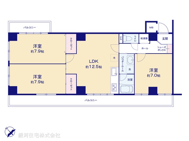 G00363699 神奈川県横浜市青葉区千草台 中古マンション 2180万円【間取図】
