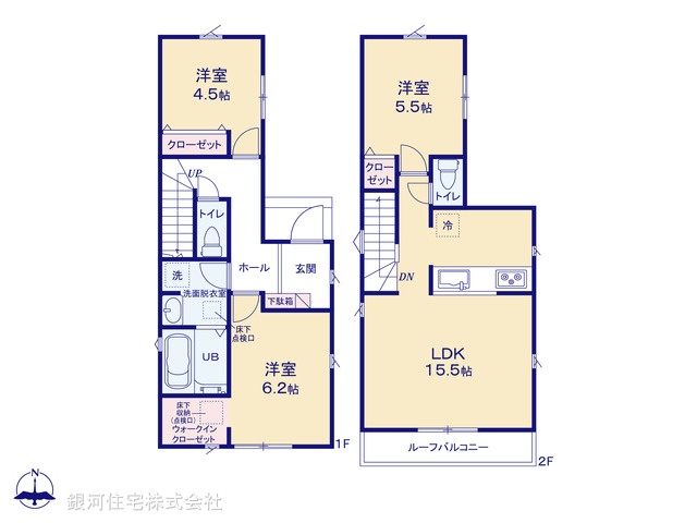 G00363759 神奈川県座間市栗原中央３丁目 新築一戸建て 3280万円【間取図】