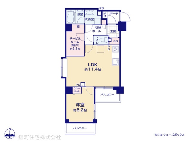 G00363885 東京都荒川区東日暮里３丁目 中古マンション 3280万円【間取図】
