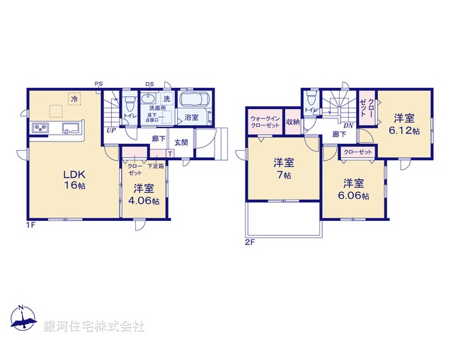 G00363897 埼玉県上尾市大字瓦葺 新築一戸建て 2899万円【間取図】