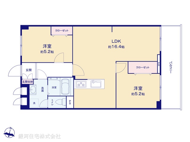 G00363904 東京都江東区大島７丁目 中古マンション 3798万円【間取図】