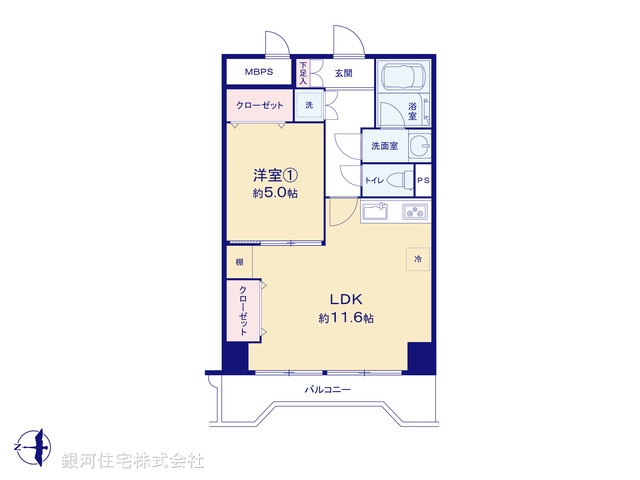 G00363955 神奈川県横浜市鶴見区東寺尾中台 中古マンション 1390万円【間取図】
