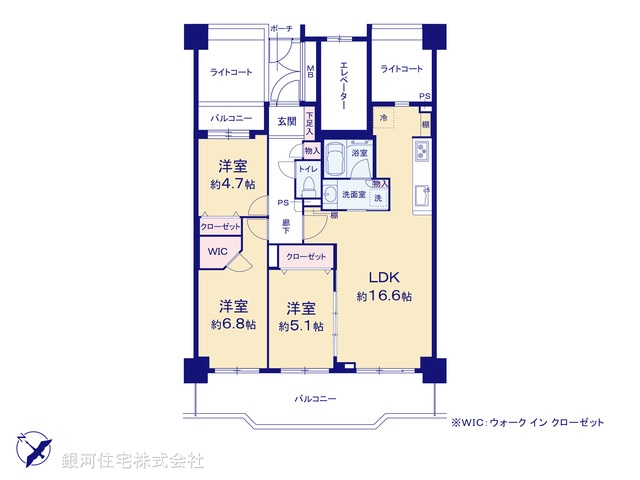 G00363964 東京都調布市飛田給１丁目 中古マンション 5199万円【間取図】