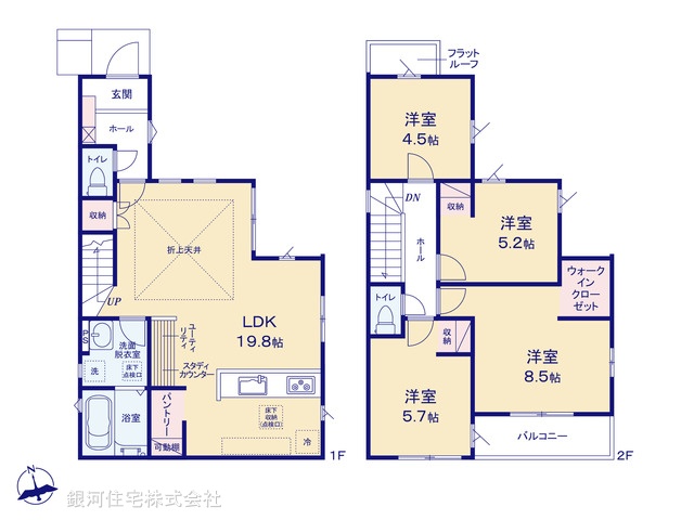 G00364223 千葉県習志野市実籾３丁目 新築一戸建て 3749万円【間取図】