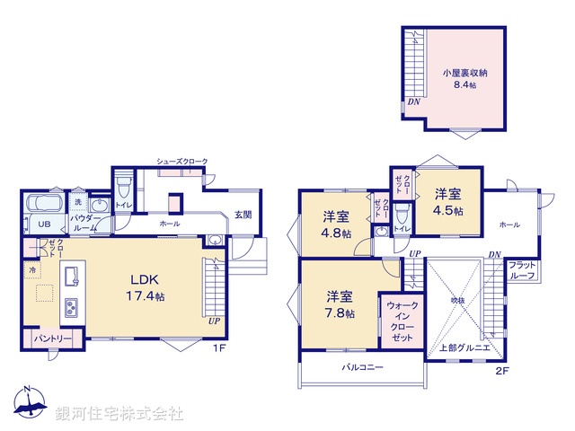 G00364226 東京都町田市金井８丁目 新築一戸建て 6180万円【間取図】