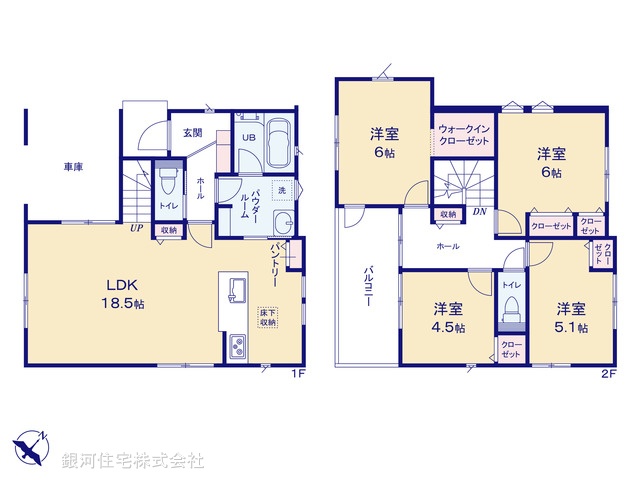 G00364314 神奈川県横浜市南区六ツ川２丁目 新築一戸建て 4880万円【間取図】