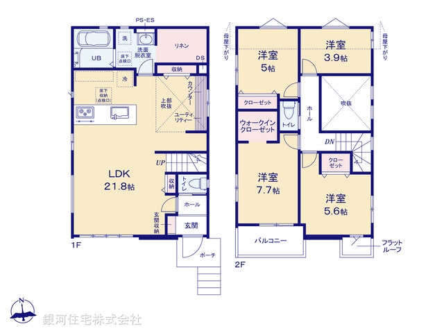 G00364393 千葉県千葉市若葉区千城台西１丁目 新築一戸建て 3690万円【間取図】