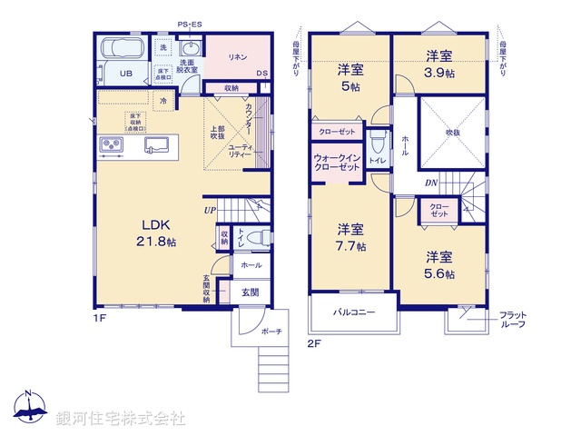 G00364394 千葉県千葉市若葉区千城台西１丁目 新築一戸建て 3690万円【間取図】