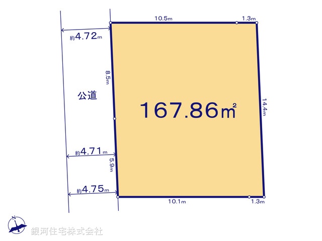 G00364540 千葉県四街道市大日 土地 1980万円【区画図】