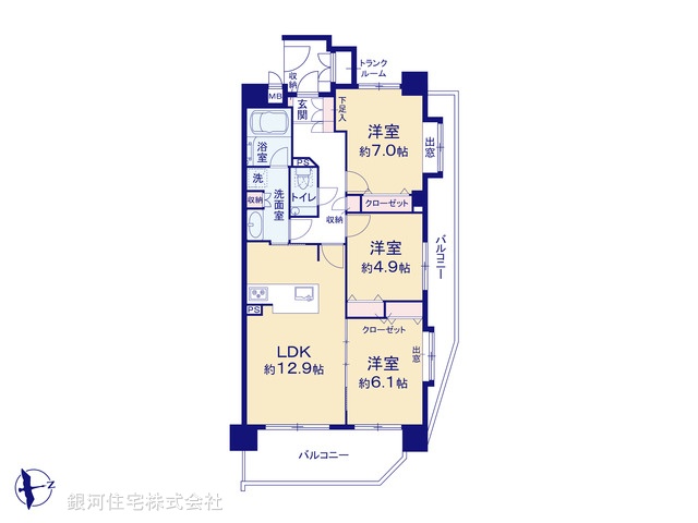G00364576 神奈川県横浜市保土ヶ谷区東川島町 中古マンション 3780万円【間取図】