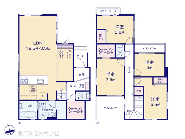 G00364634 埼玉県さいたま市見沼区大字蓮沼 新築一戸建て 3788万円【間取図】