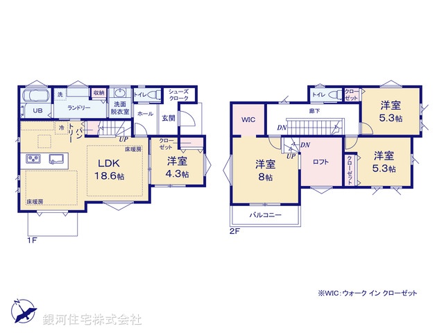 G00364688 千葉県印旛郡酒々井町東酒々井５丁目 新築一戸建て 4280万円【間取図】