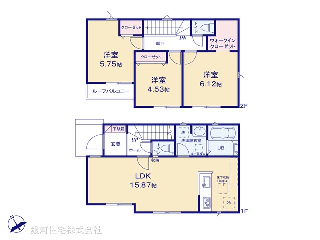G00364964 埼玉県川口市大字東貝塚 新築一戸建て 2990万円【間取図】