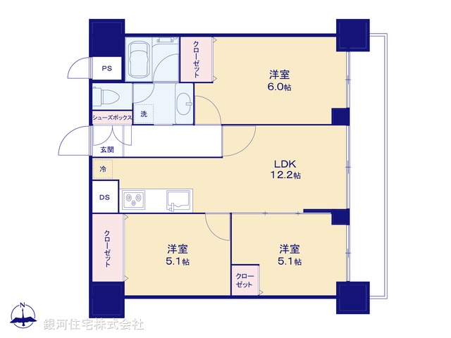 G00365014 東京都足立区保木間１丁目 中古マンション 2399万円【間取図】