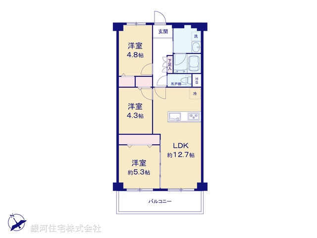 G00365236 埼玉県さいたま市南区辻３丁目 中古マンション 2380万円【間取図】