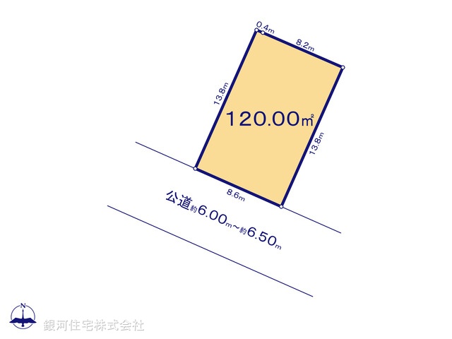 G00365297 埼玉県春日部市新宿新田 土地 1690万円【区画図】