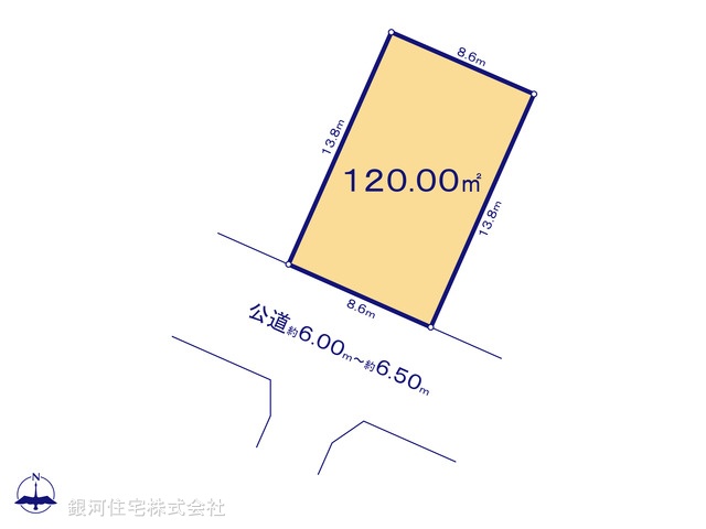 G00365301 埼玉県春日部市新宿新田 土地 1690万円【区画図】