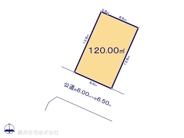 G00365302 埼玉県春日部市新宿新田 土地 1690万円【区画図】