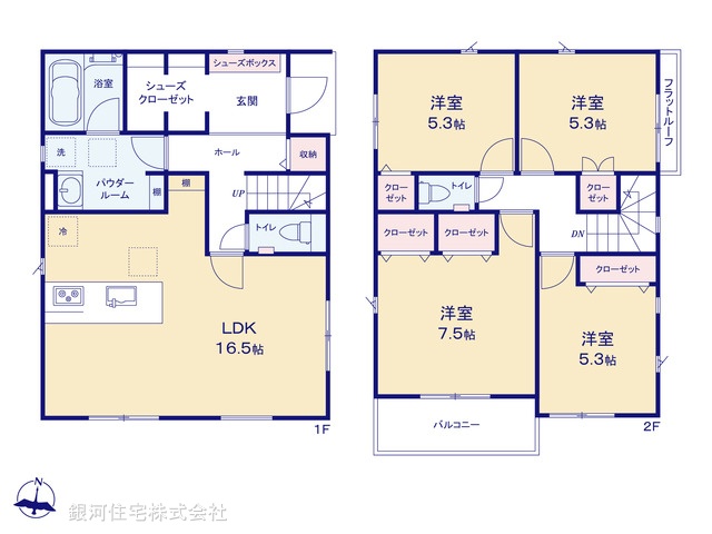 G00365470 東京都町田市野津田町 新築一戸建て 3880万円【間取図】
