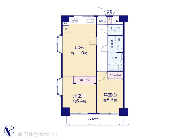 G00365476 東京都足立区栗原２丁目 中古マンション 2299万円【間取図】