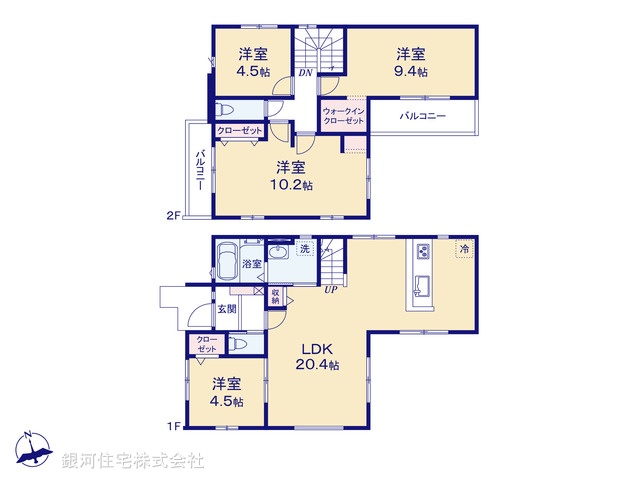 G00365981 千葉県四街道市大日 新築一戸建て 3799万円【間取図】