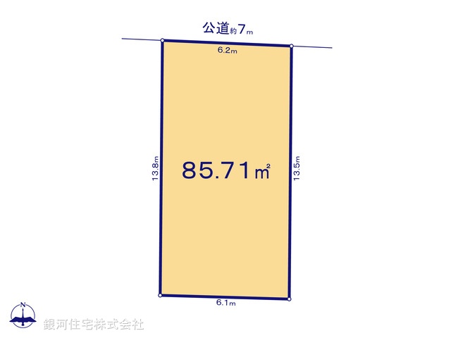 G00366102 東京都板橋区赤塚６丁目 土地 4280万円【区画図】