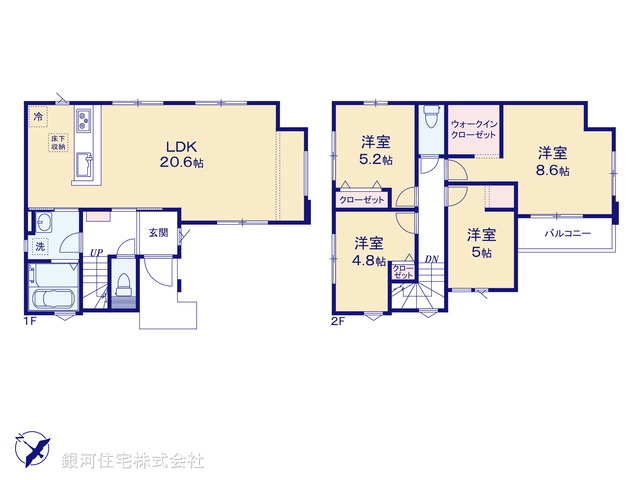 G00366104 千葉県浦安市堀江２丁目 新築一戸建て 7598万円【間取図】