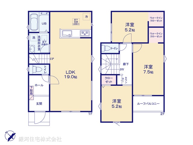 G00366219 千葉県八千代市勝田台５丁目 新築一戸建て 3190万円【間取図】