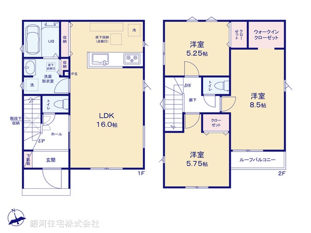 G00366265 千葉県鎌ヶ谷市南初富２丁目 新築一戸建て 3980万円【間取図】