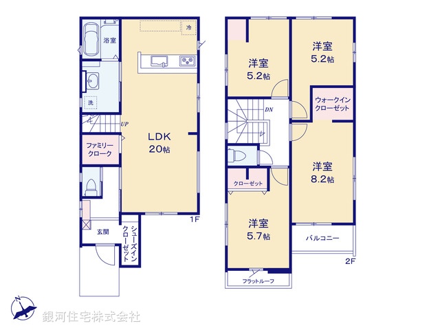 G00366339 埼玉県さいたま市見沼区東大宮２丁目 新築一戸建て 5299万円【間取図】