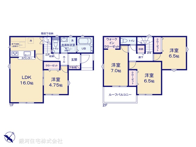G00366355 埼玉県さいたま市岩槻区加倉１丁目 新築一戸建て 3899万円【間取図】