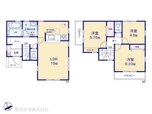 G00366374 東京都武蔵村山市学園１丁目 新築一戸建て 3180万円【間取図】