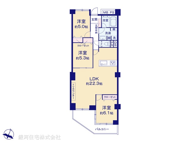 G00366650 千葉県船橋市藤原１丁目 中古マンション 2598万円【間取図】