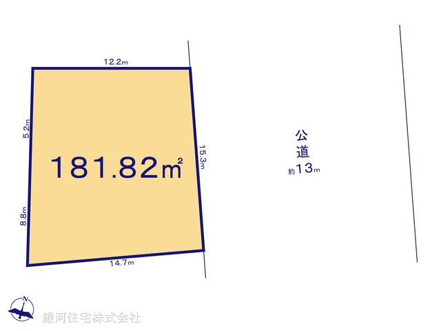 G00366653 千葉県八千代市緑が丘西５丁目 土地 3580万円【区画図】