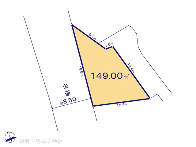 G00366776 東京都町田市上小山田町 土地 1980万円【区画図】
