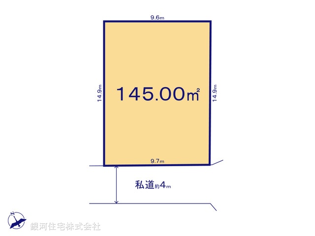 G00366890 千葉県千葉市若葉区桜木３丁目 土地 2200万円【区画図】