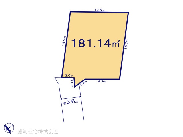 G00366891 神奈川県逗子市新宿２丁目 土地 5780万円【区画図】