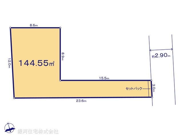 G00366892 東京都武蔵野市関前５丁目 土地(建築条件付土地) 7480万円【区画図】
