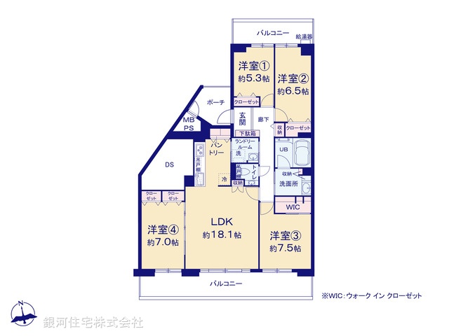 G00366894 神奈川県横浜市保土ヶ谷区仏向西 中古マンション 3780万円【間取図】