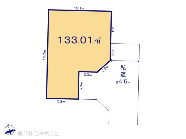 G00366921 千葉県八千代市勝田台南２丁目 土地 2450万円【区画図】