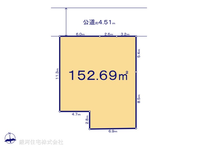 G00367023 神奈川県横浜市戸塚区柏尾町 土地 2880万円【区画図】