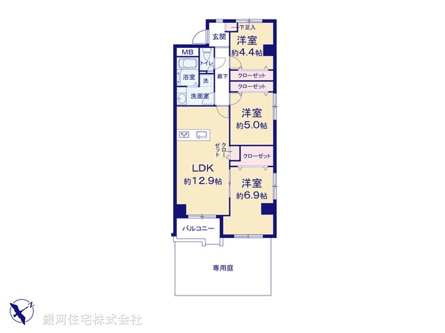 G00367059 埼玉県さいたま市緑区大字中尾 中古マンション 2098万円【間取図】