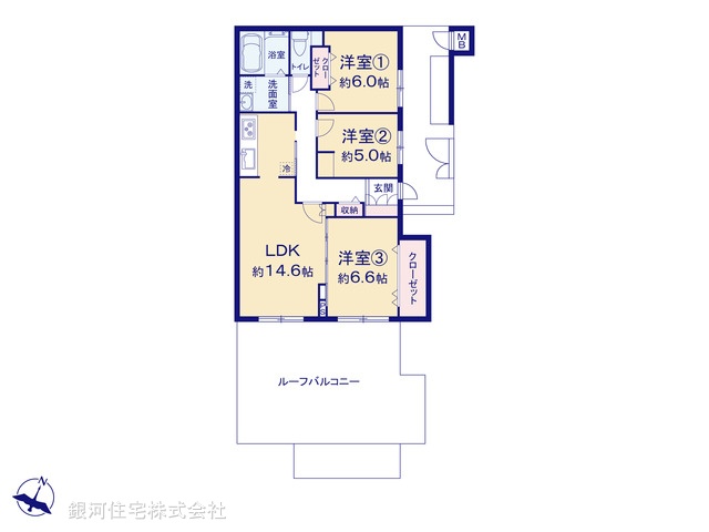 G00367069 神奈川県横浜市保土ヶ谷区仏向西 中古マンション 2499万円【間取図】