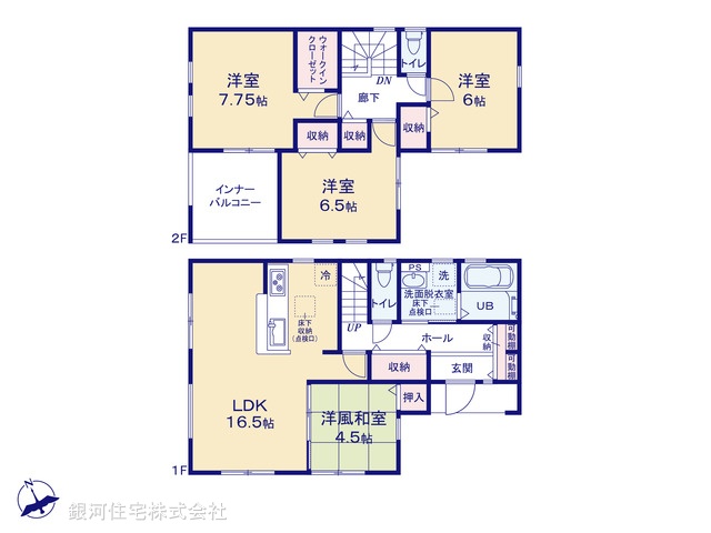 G00367159 千葉県八千代市高津 新築一戸建て 3690万円【間取図】